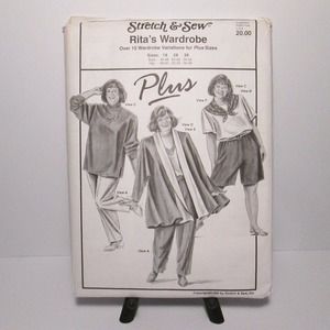 Stretch & Sew: Women's Plus Size Sewing Pattern XL - 3XL Pants, Shorts, Tops NEW